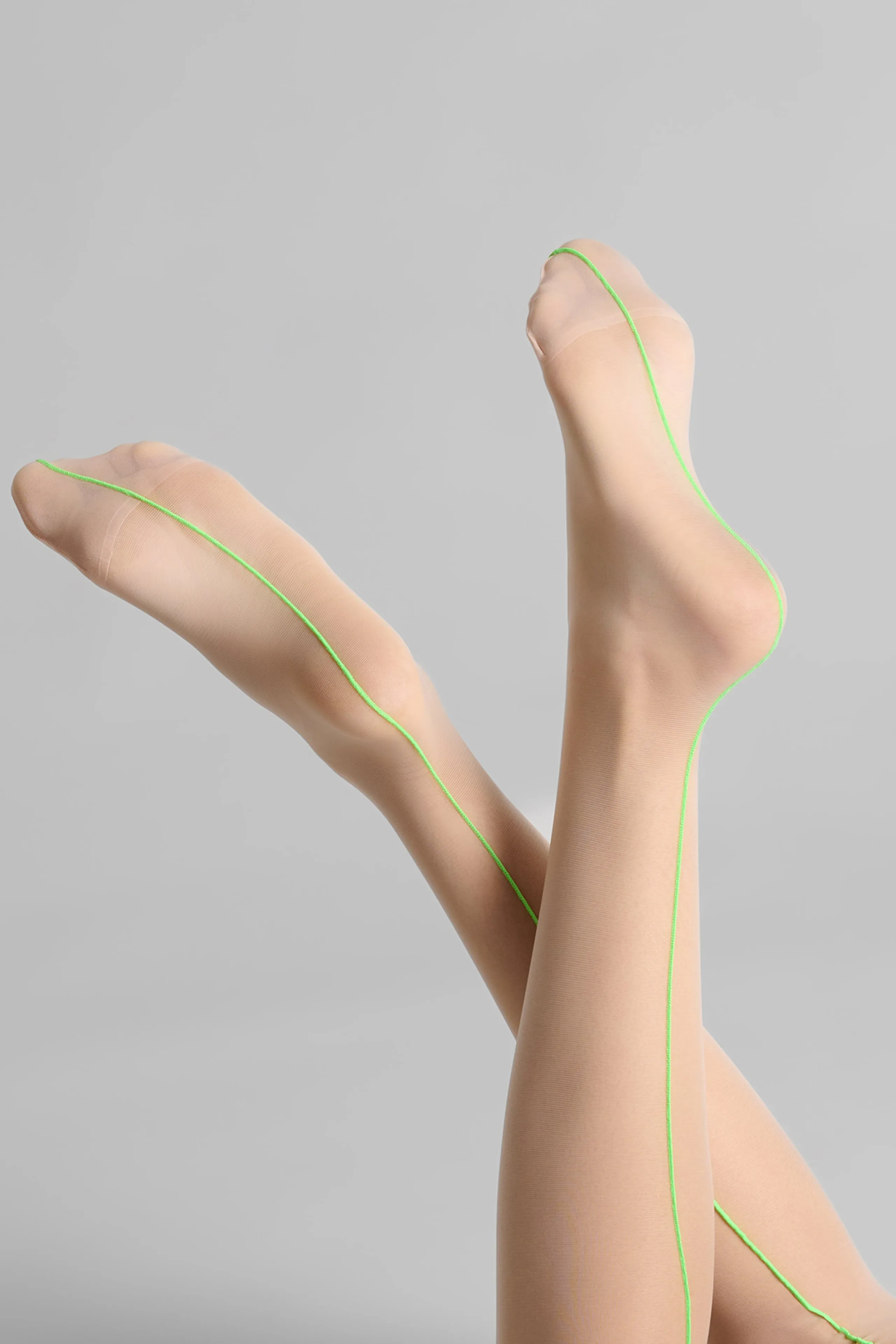 20D neon seam rolled stockings - Les Coquetteries