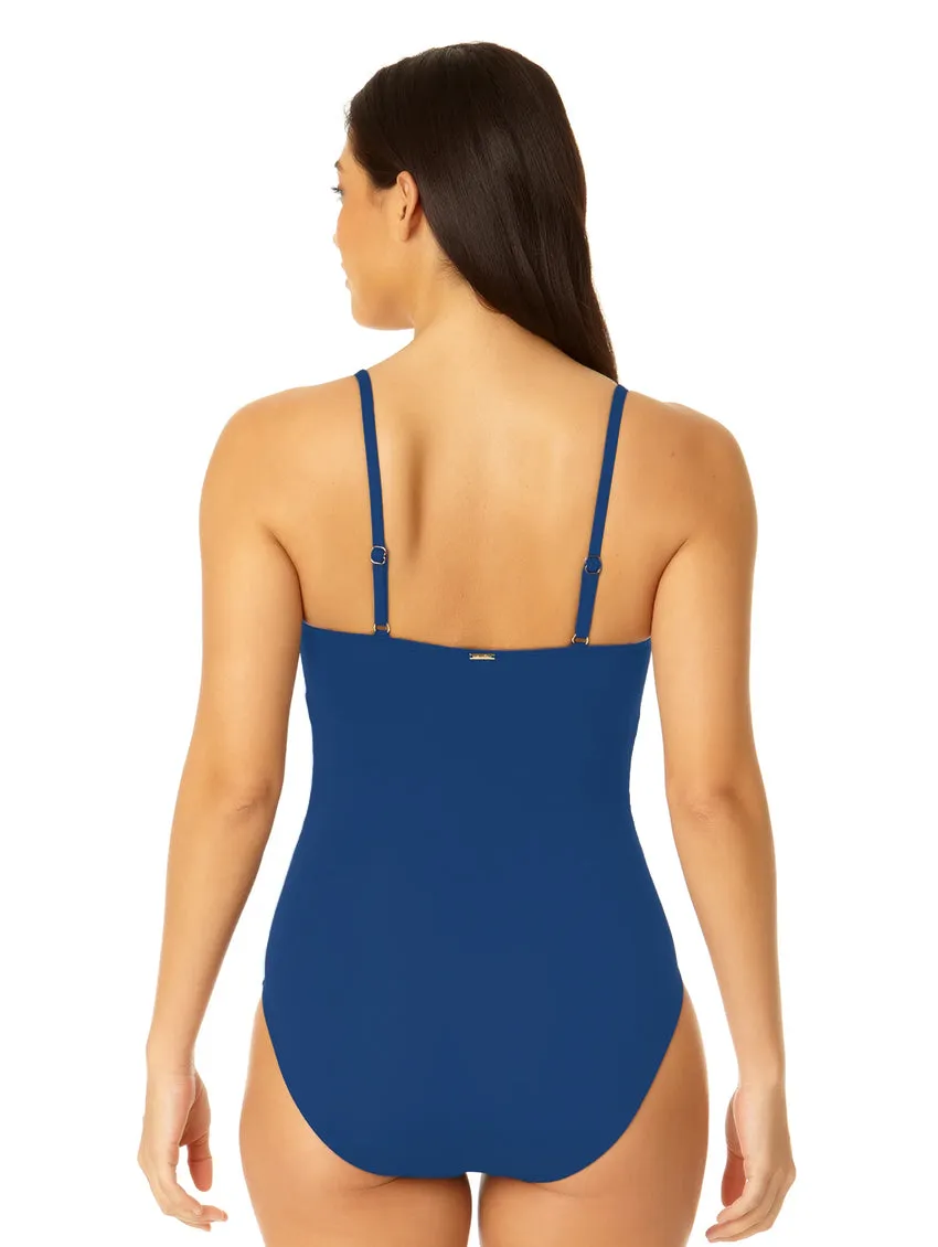 Anne Cole Shirred Maillot One Piece Swimsuit