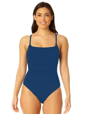 Anne Cole Shirred Maillot One Piece Swimsuit