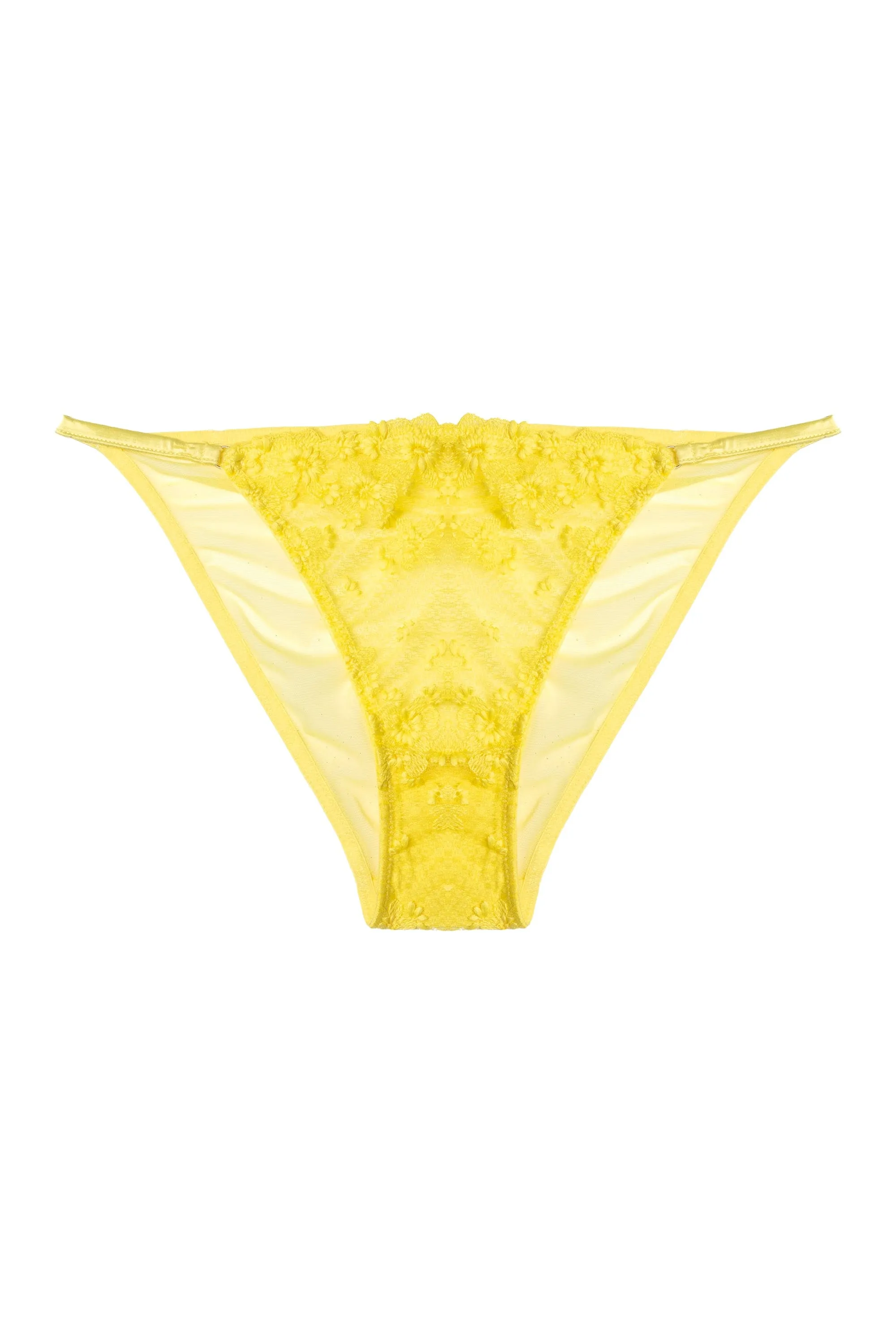 Audre Yellow Embroidery Brief