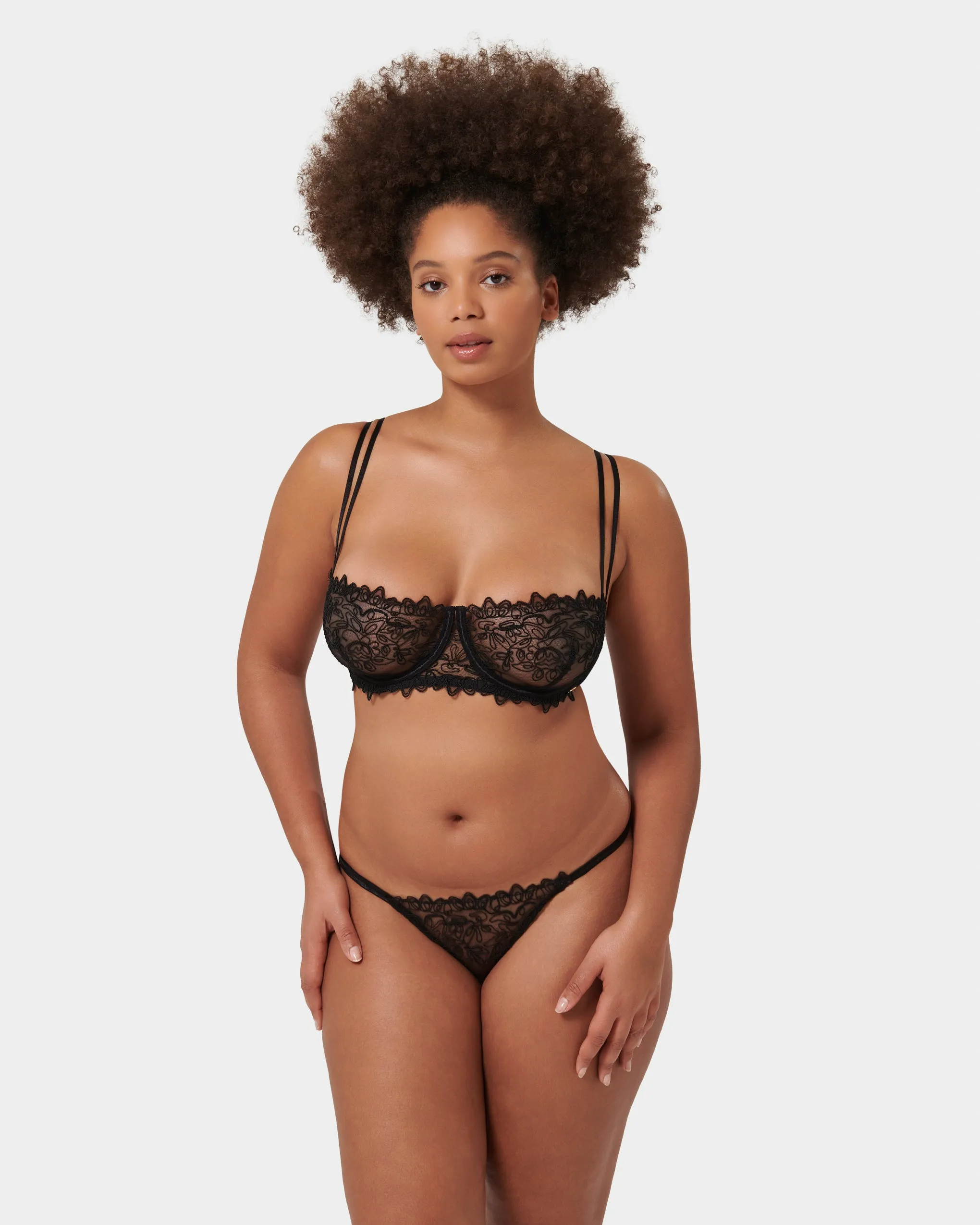 Audrey Balcony Bra Black