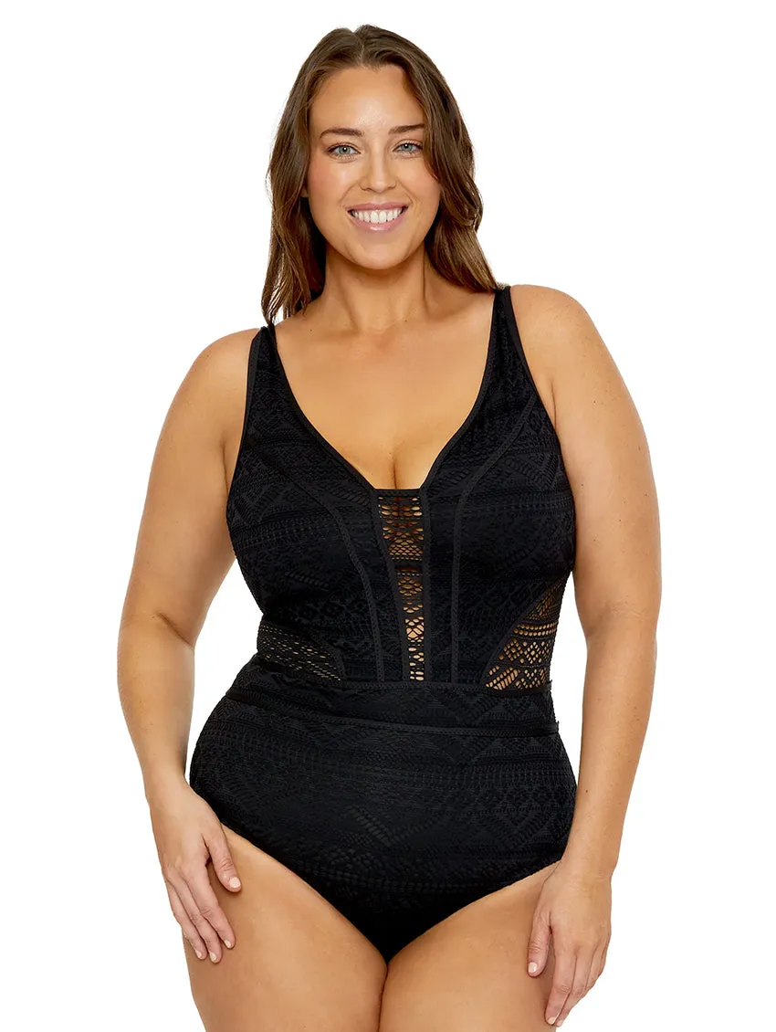 Becca Color Play Plunge One Piece Swimsuit