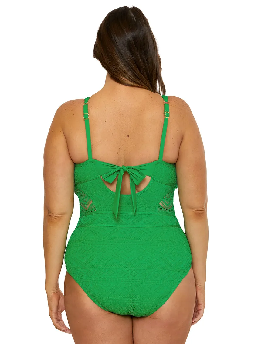 Becca Color Play Plunge One Piece Swimsuit