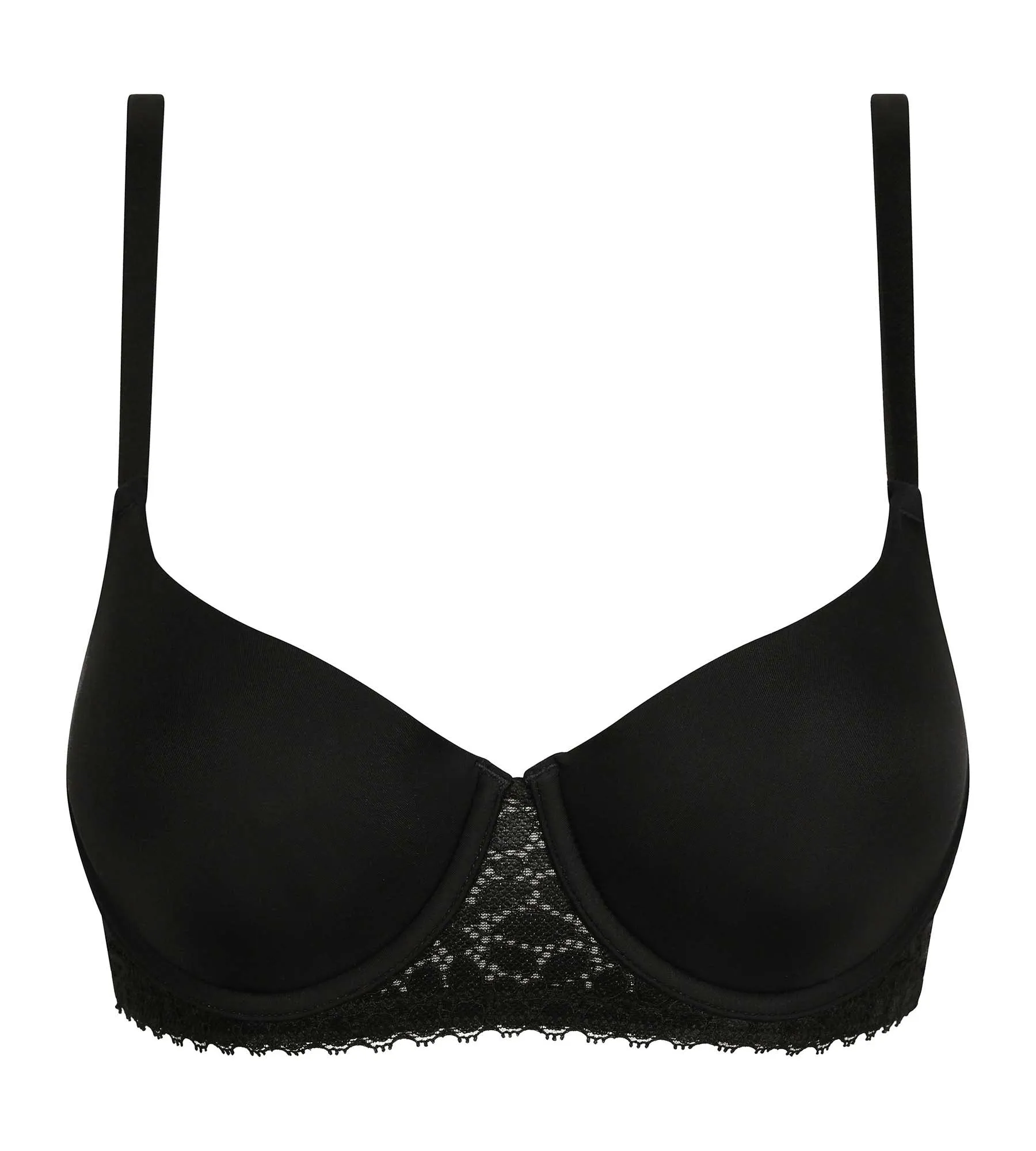 Black Daily Dentelle microfiber underwired basket bra