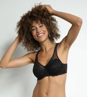 Black lace full cup bra Generous Essentiel
