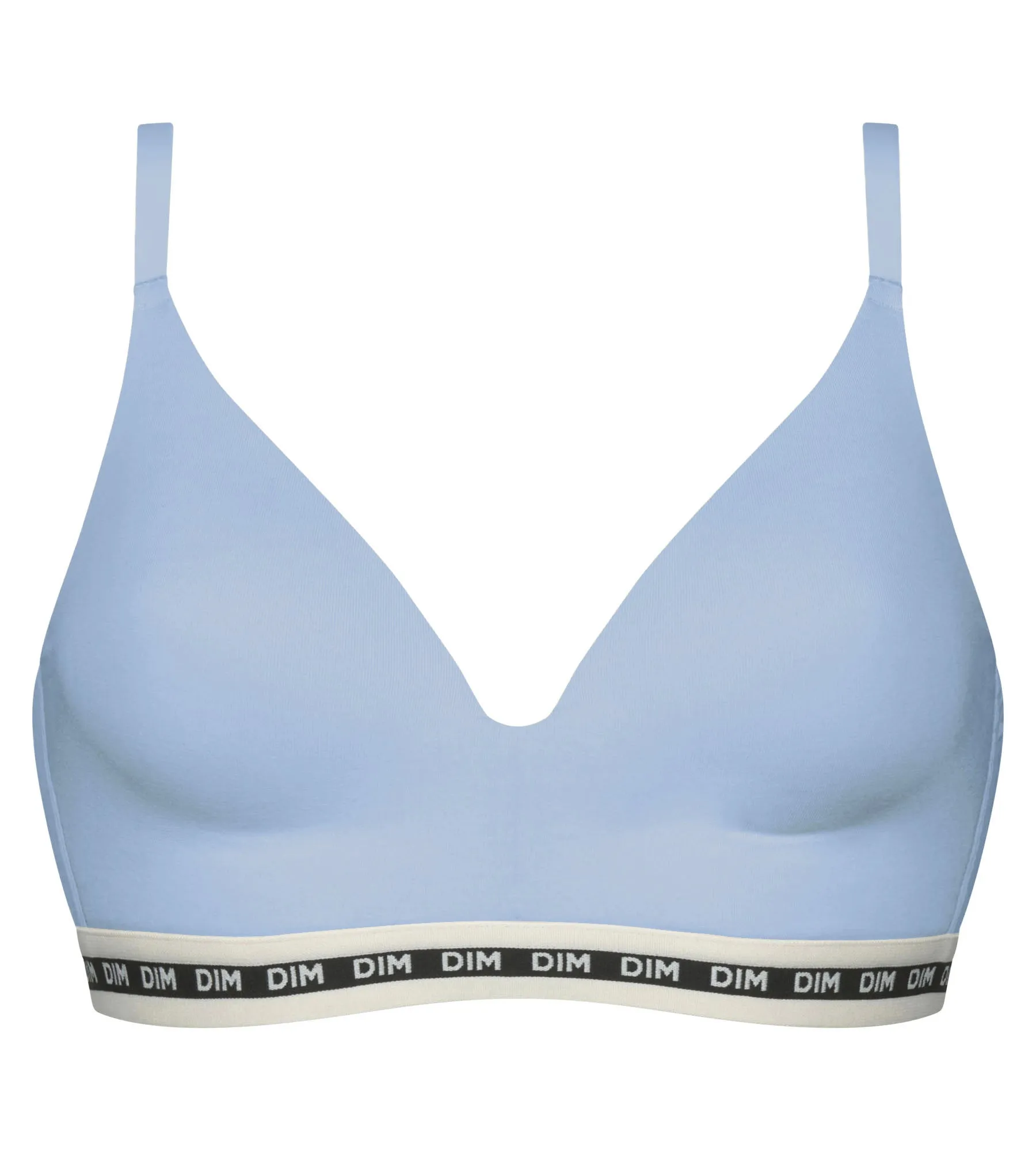 Blue modal cotton triangle bra with molded cups Dim Icons
