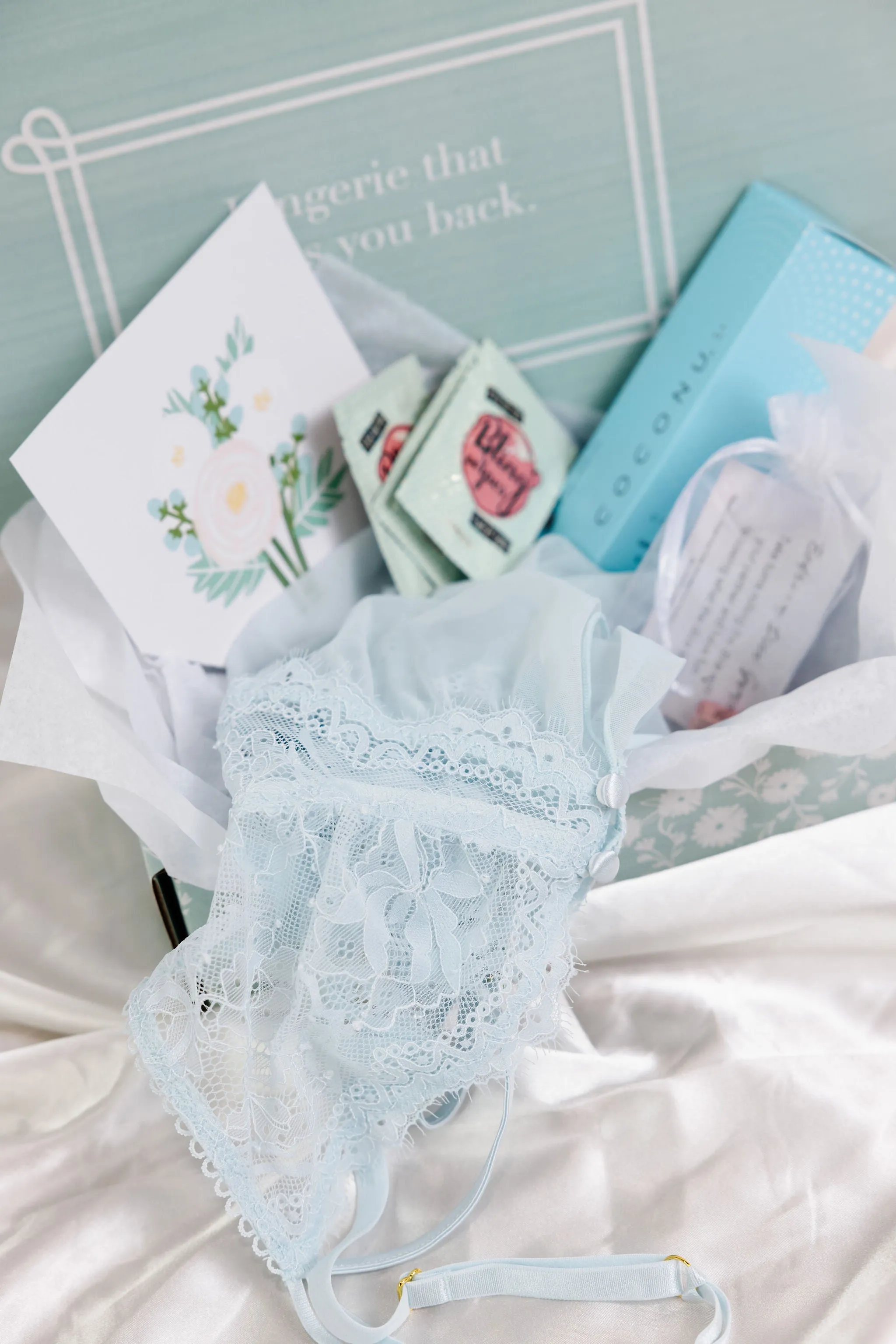 Bridal Bundle: Lace & Mesh Bustier Tiered Babydoll - Pearl
