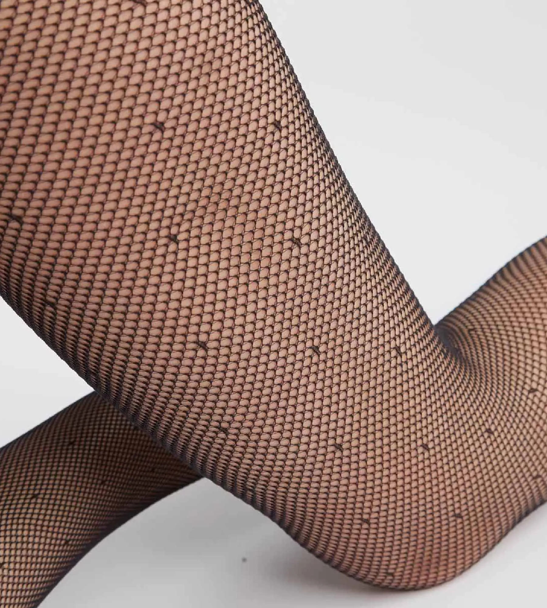 Collant femme en voile et pois à échancrure sexy Noir Dim Style