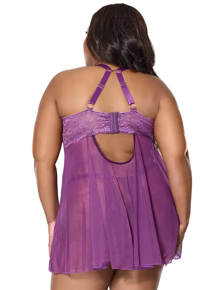 Coquette Sheer Lace Babydoll