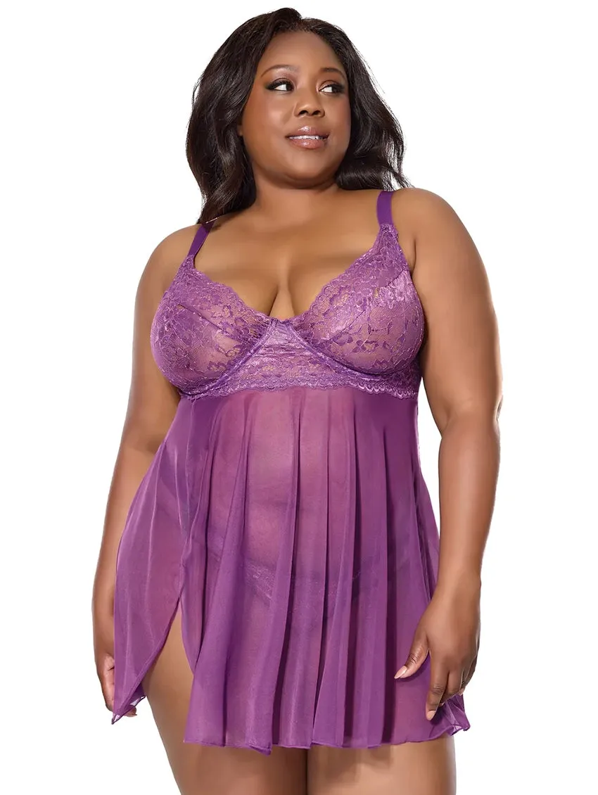 Coquette Sheer Lace Babydoll