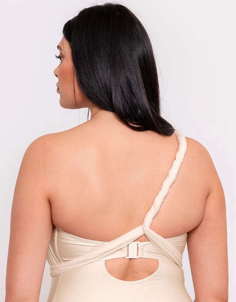 Curvy Kate Wrapsody Bandeau Strapless Multiway Swimsuit Oyster