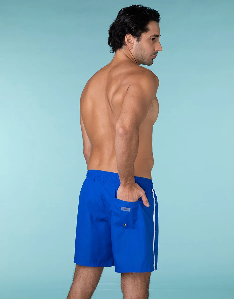 Dark teal swim trunks for men