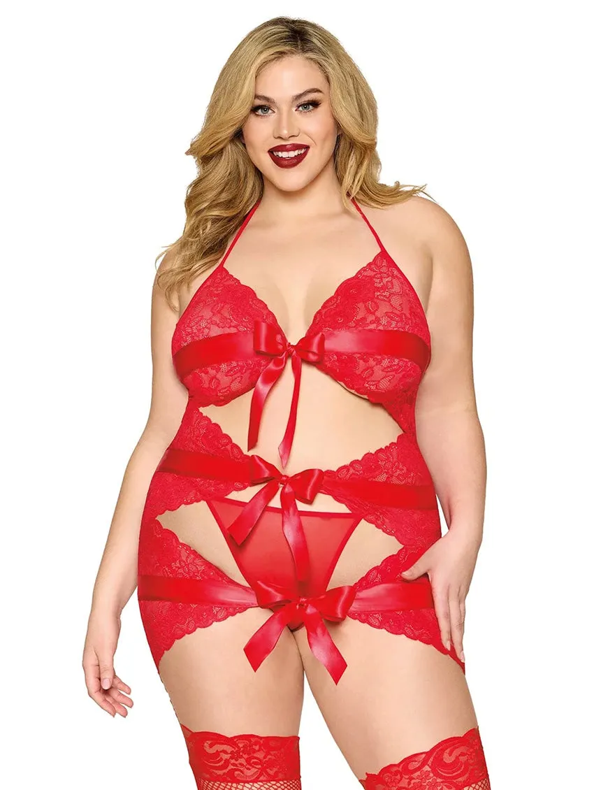 Dreamgirl Triple Bow Chemise