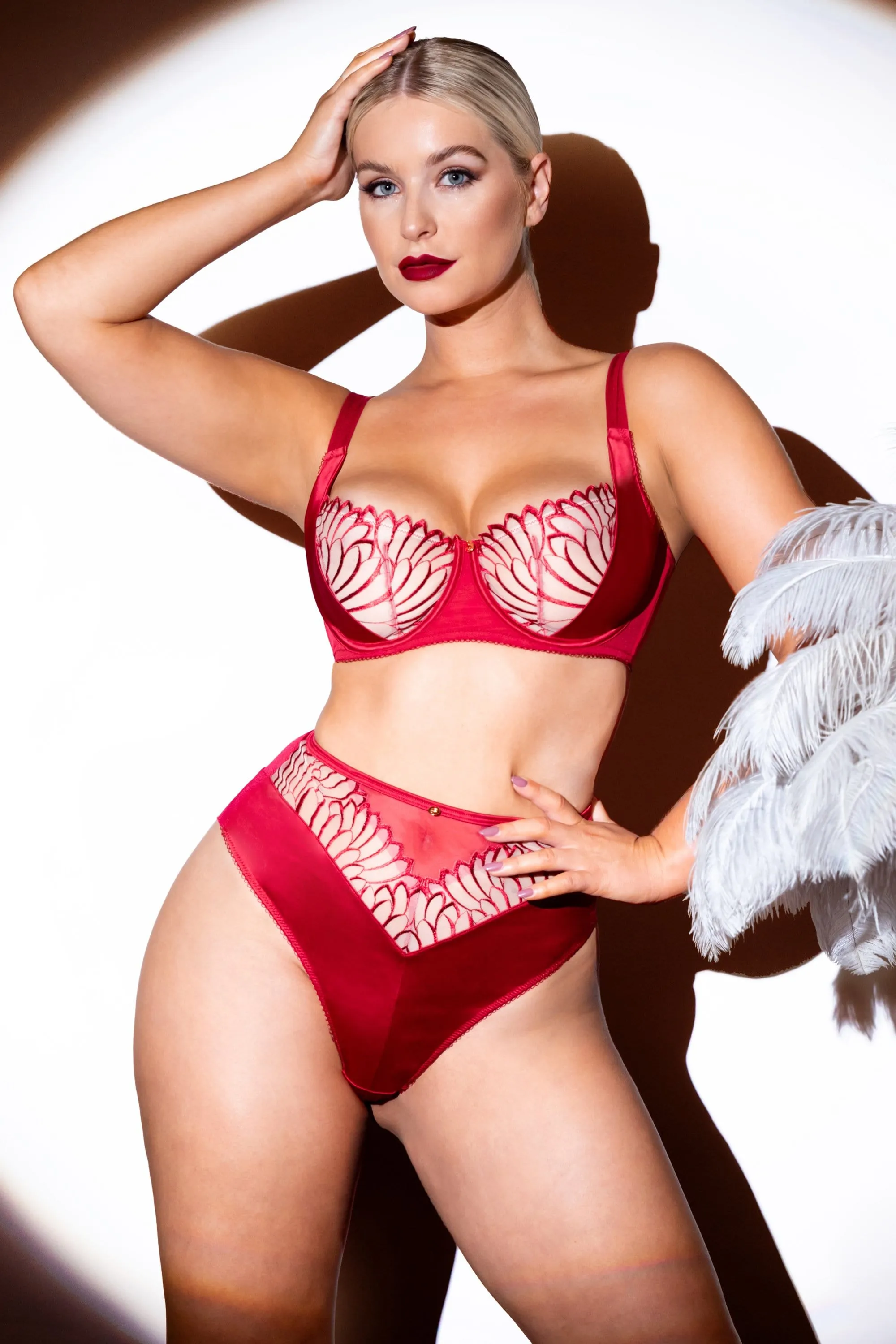 Fallen Angel Red Balcony Bra