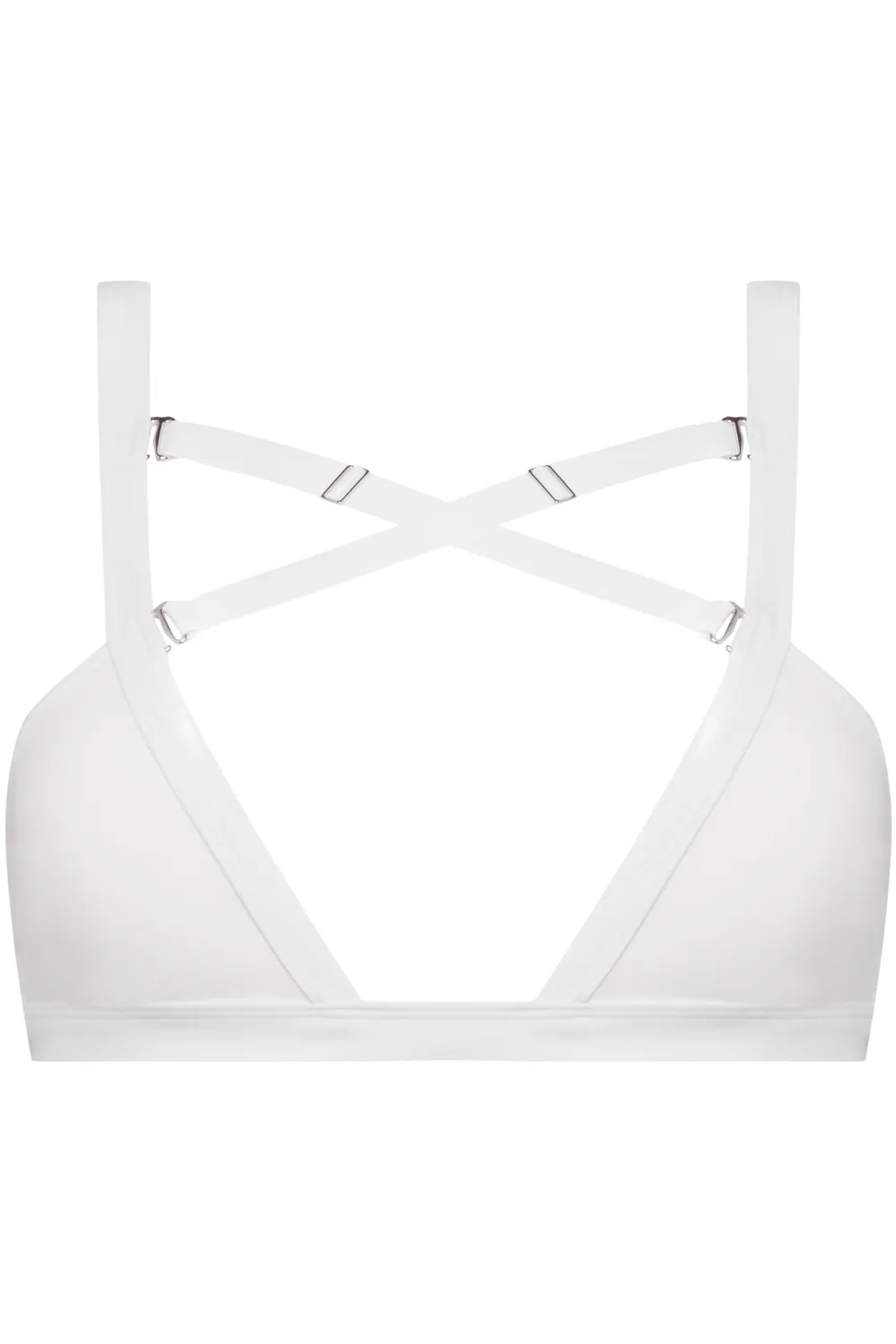 Fatale Bandeau Bikini Top in White