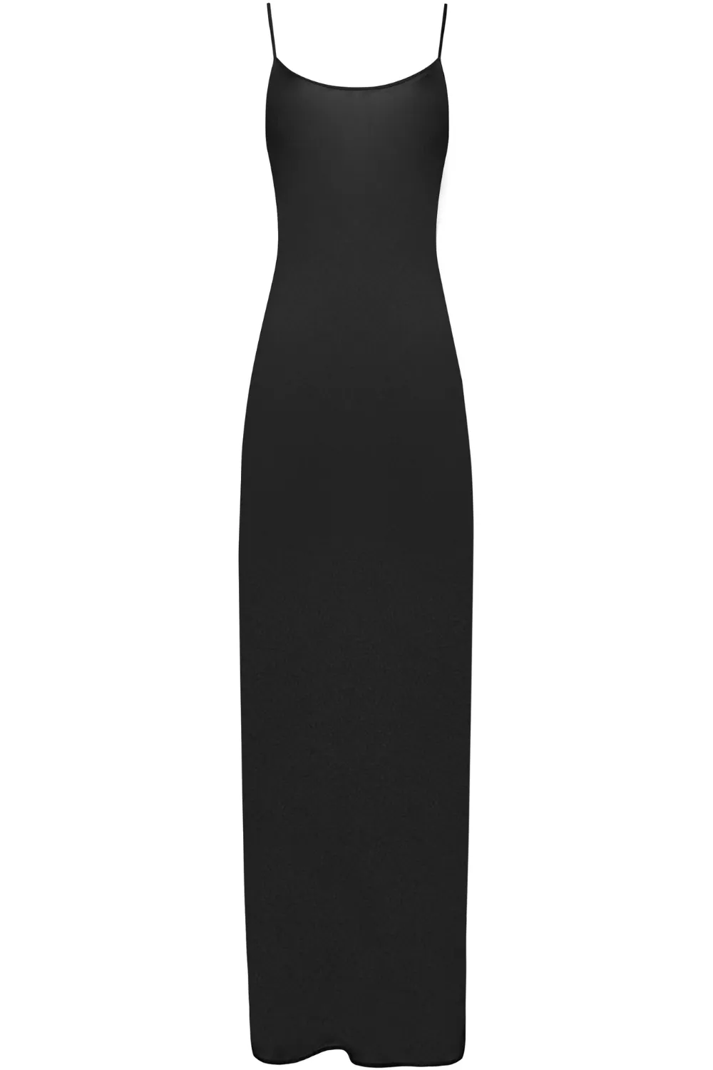 Fever Long Open Back Beach Dress in Black