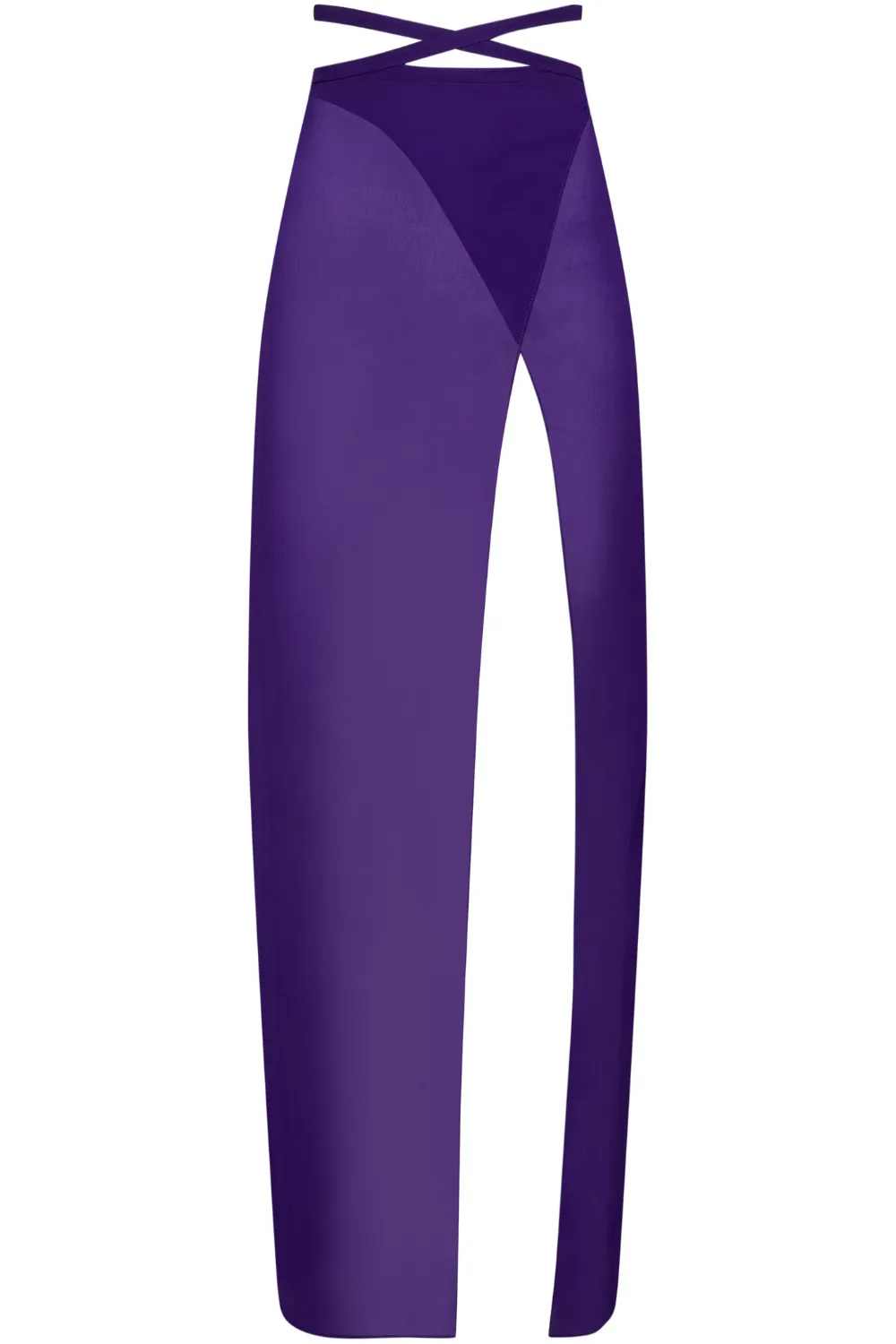 Fever Long Wrap Beach Skirt in Purple