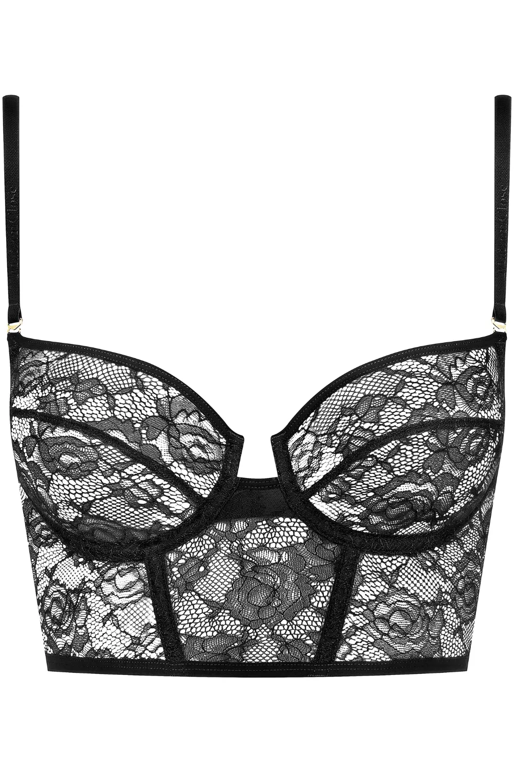 Flashback Lace Bustier Black