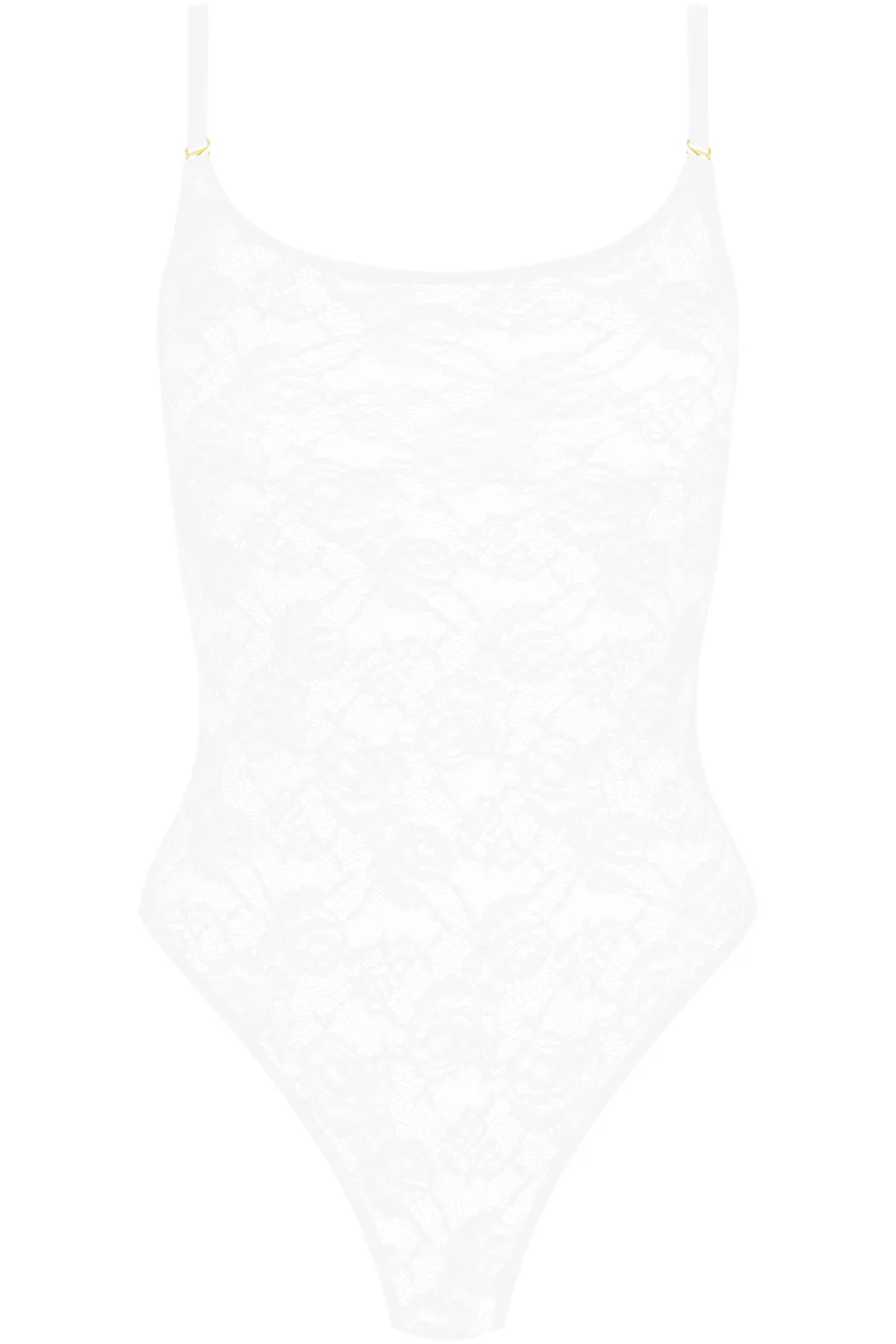 Flashback Lace Thong Body White
