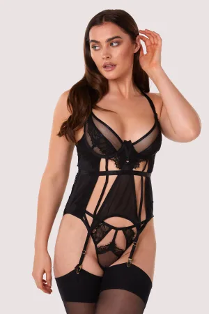 Fleur Black Caged Lace Basque