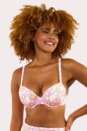 Floral Plunge Bikini Top Fuller Bust Exclusive