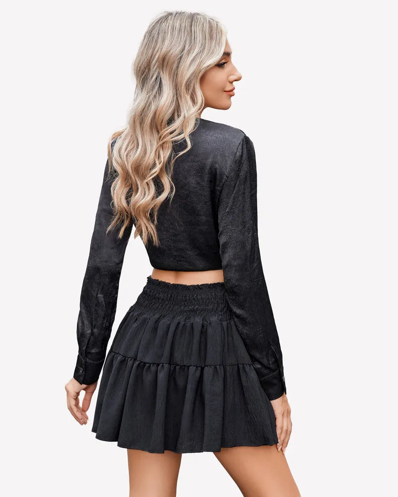 Flowy A Line Short Skirt
