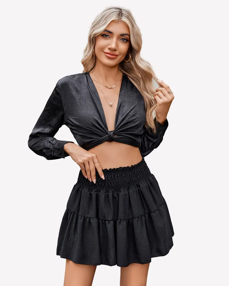 Flowy A Line Short Skirt