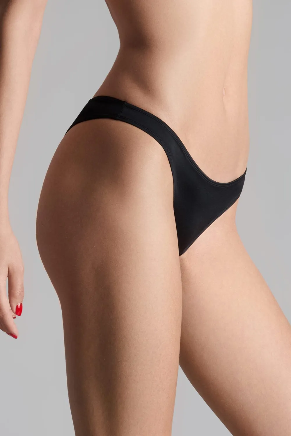 French Kiss Open Back Brief in Black