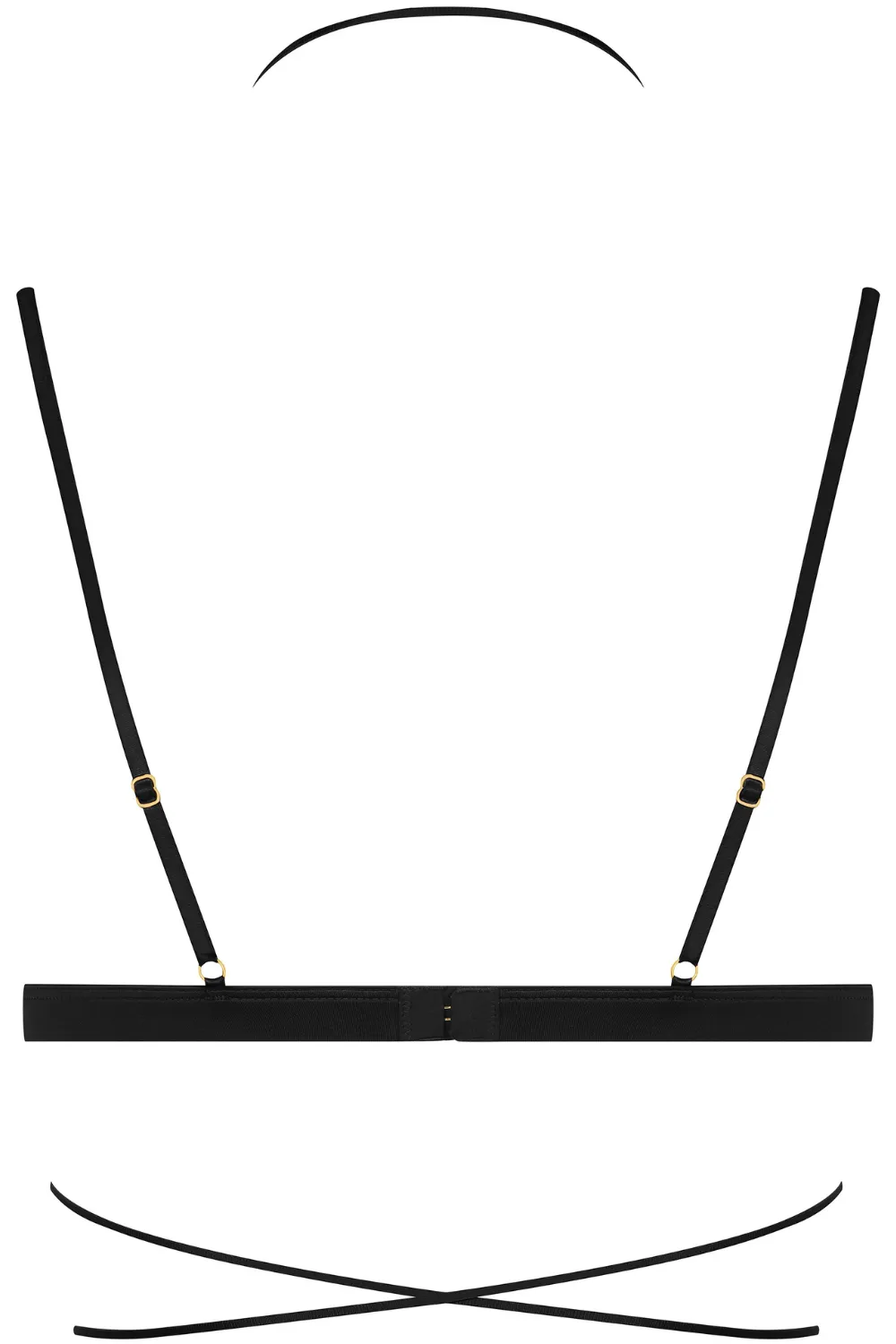 French Kiss Triangle Bra Black