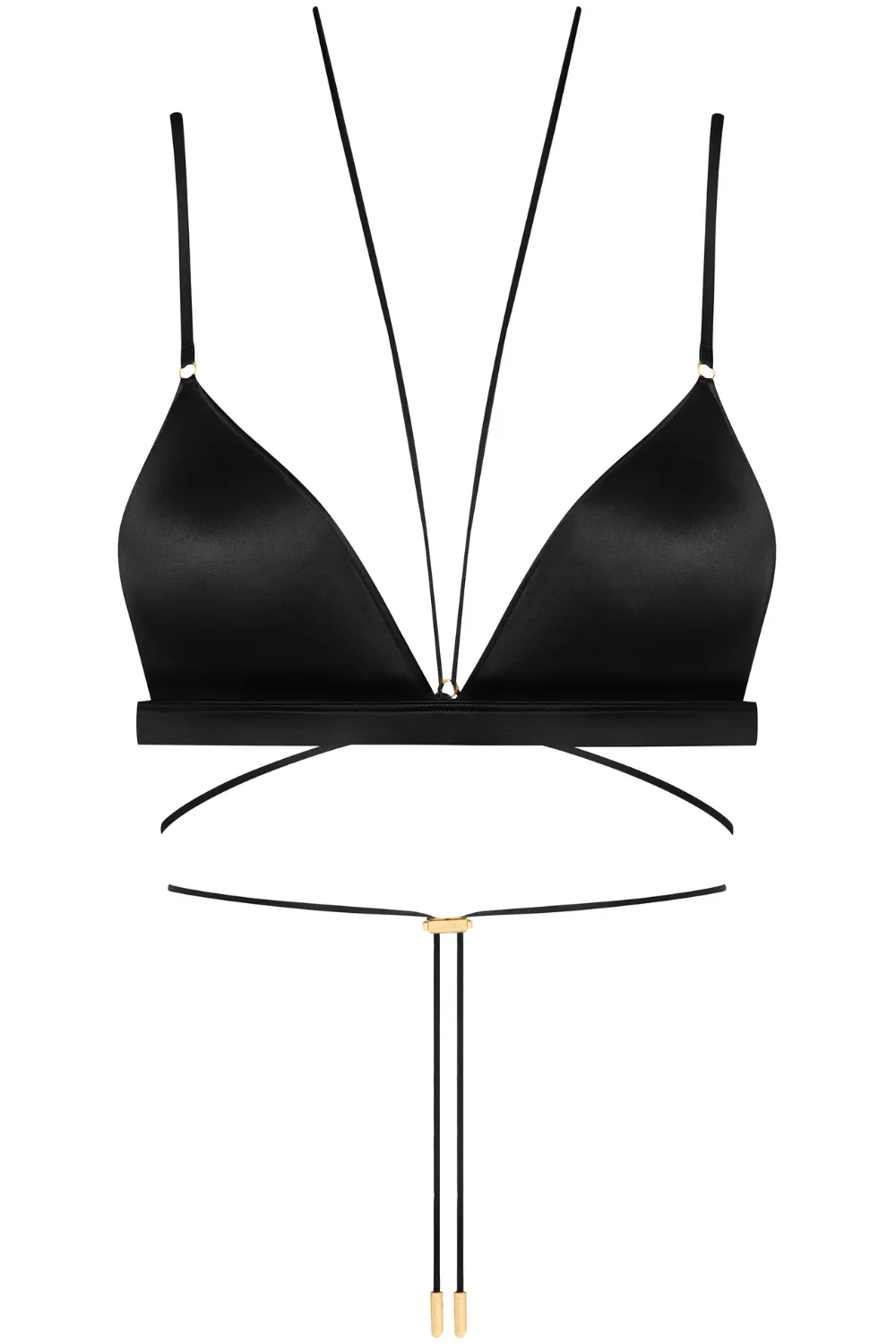 French Kiss Triangle Bra Black