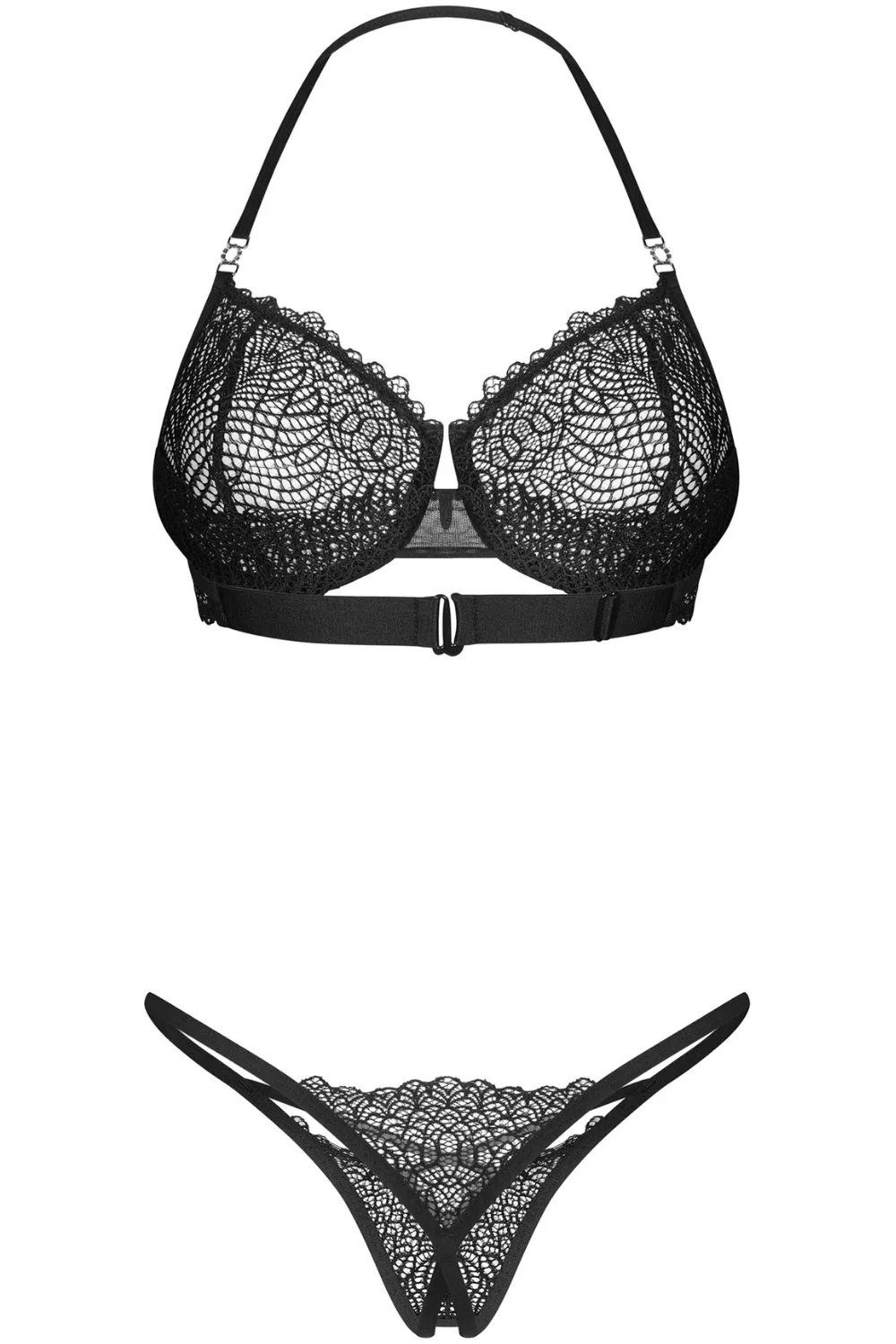 Iliosa Underwired Bra & Crotchless Thong