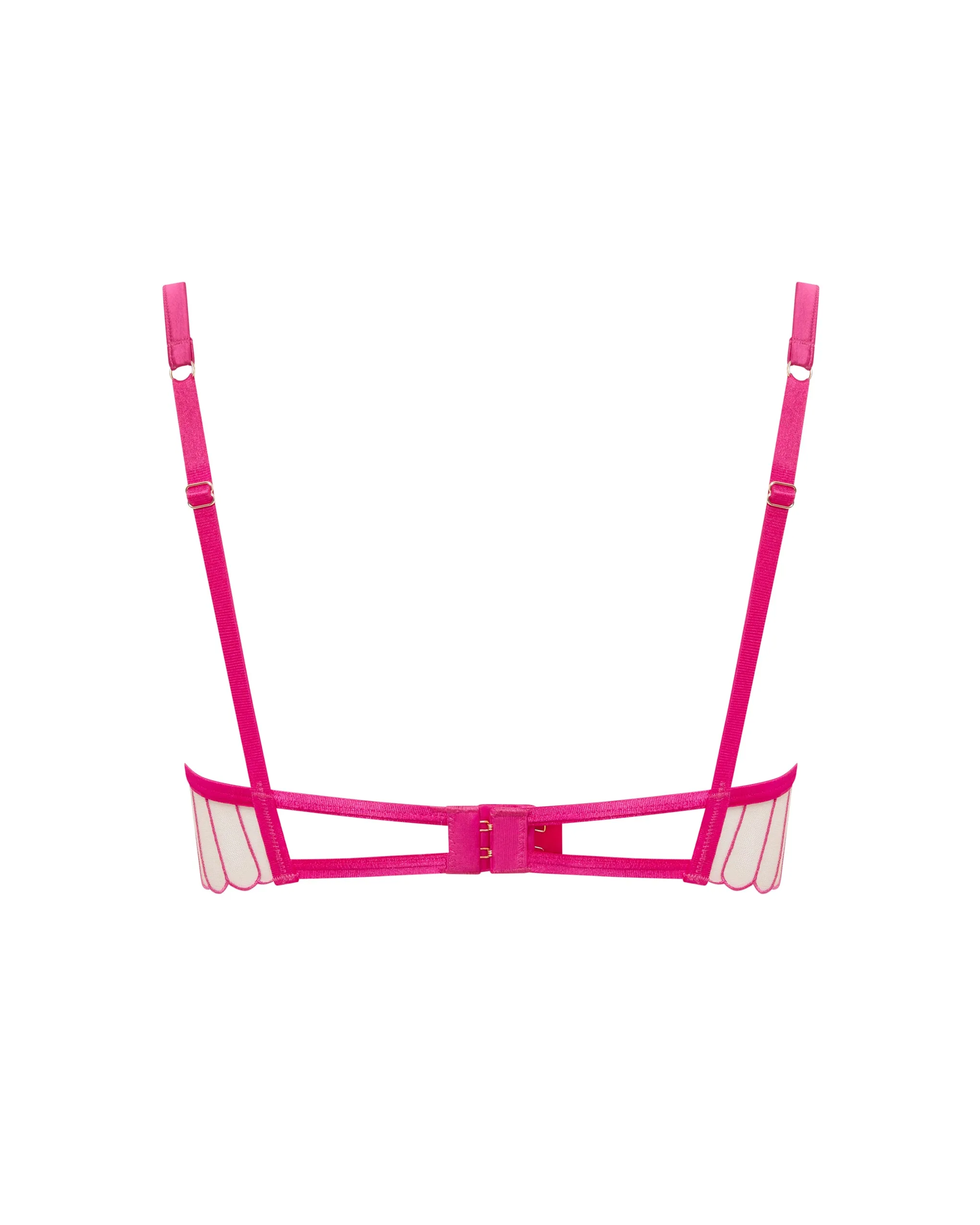 Imogen Embroidered Sheer Bra Pink