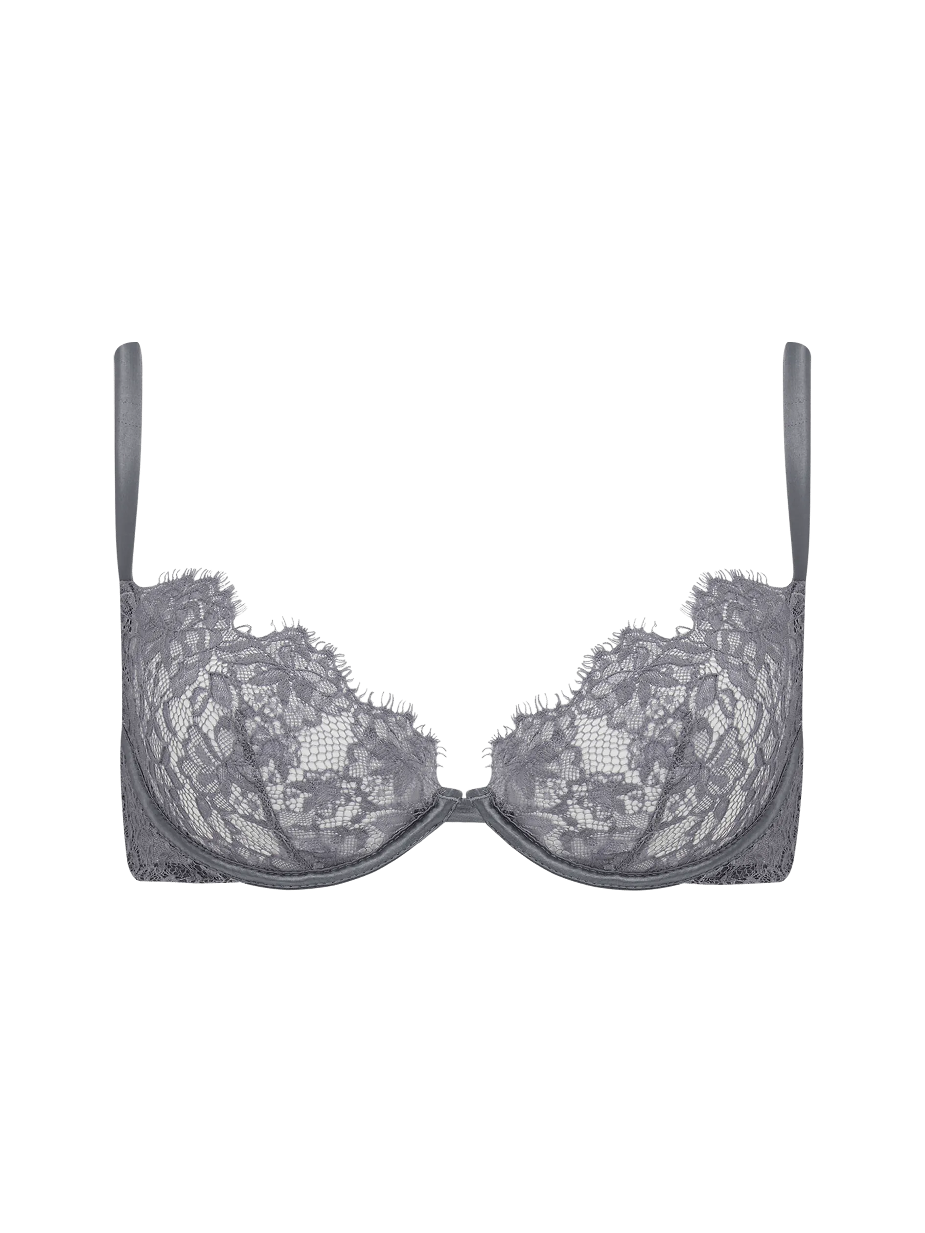 Isabella Grey Lace Plunge Bra