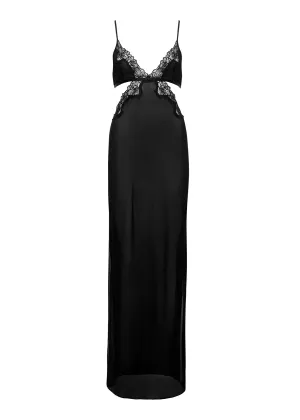 Julianne Long Chemise (Black)