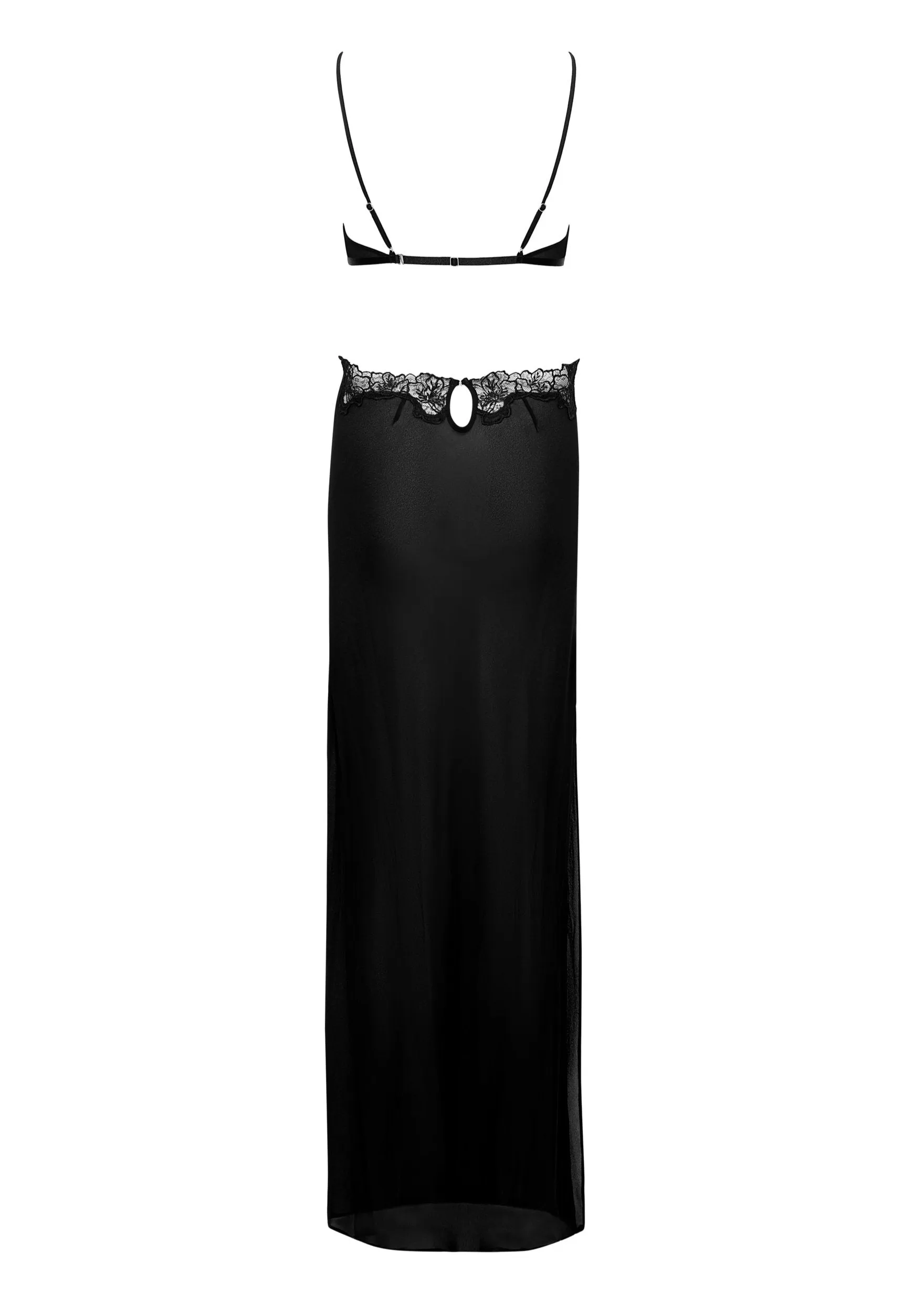 Julianne Long Chemise (Black)