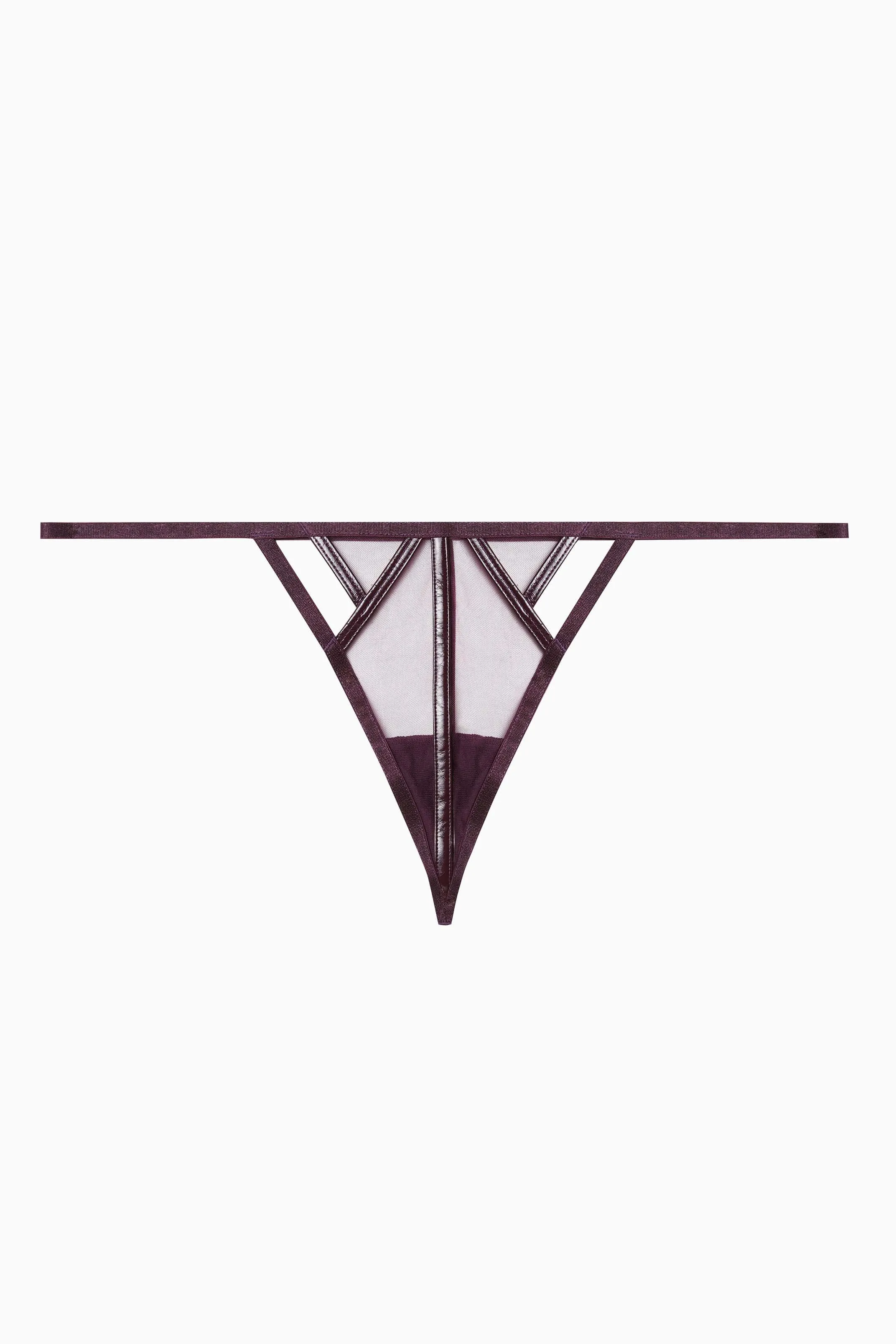 Kelly Wine PVC Cut Out Thong