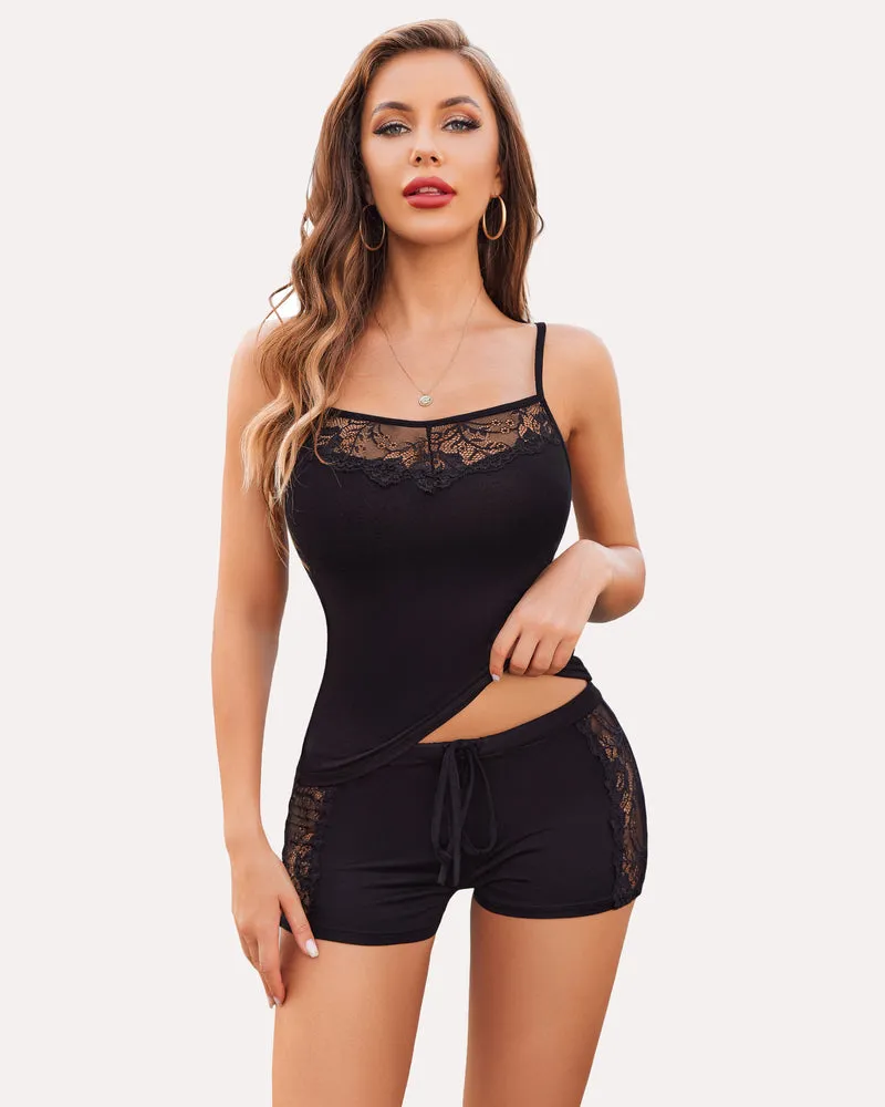 Lace Pajamas Set Shorts Sets (DE Only)