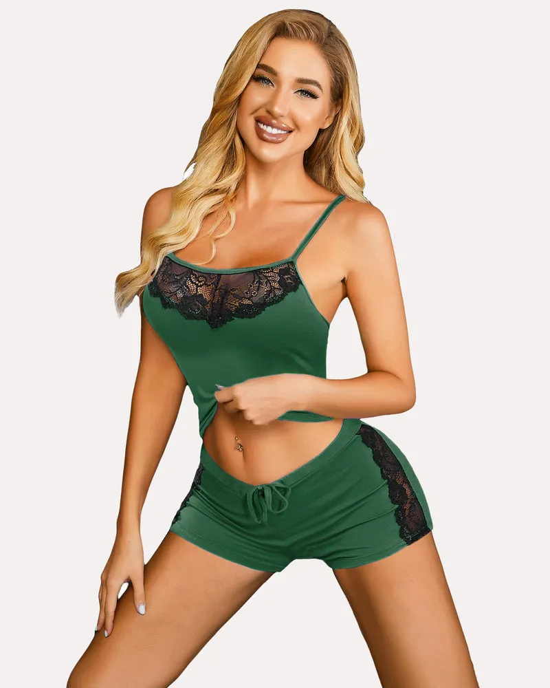 Lace Pajamas Set Shorts Sets (DE Only)