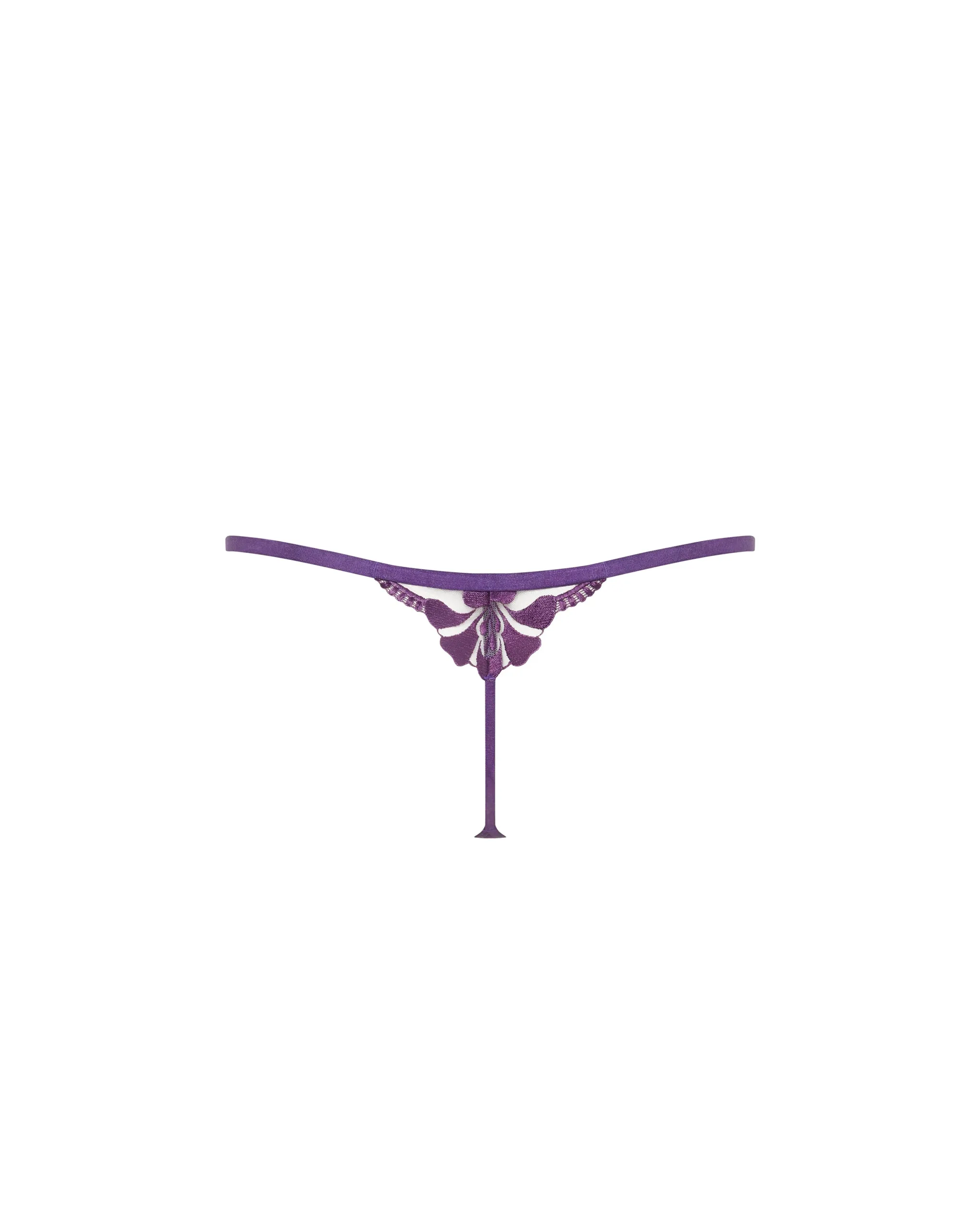Leonora Thong Acai Purple/Sheer