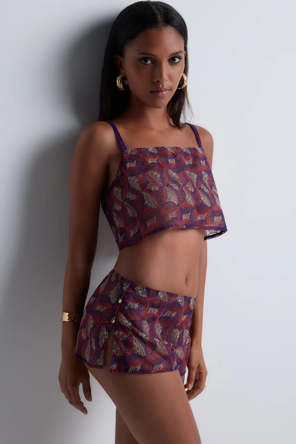 Life Celebration Embroidered Cropped Cami
