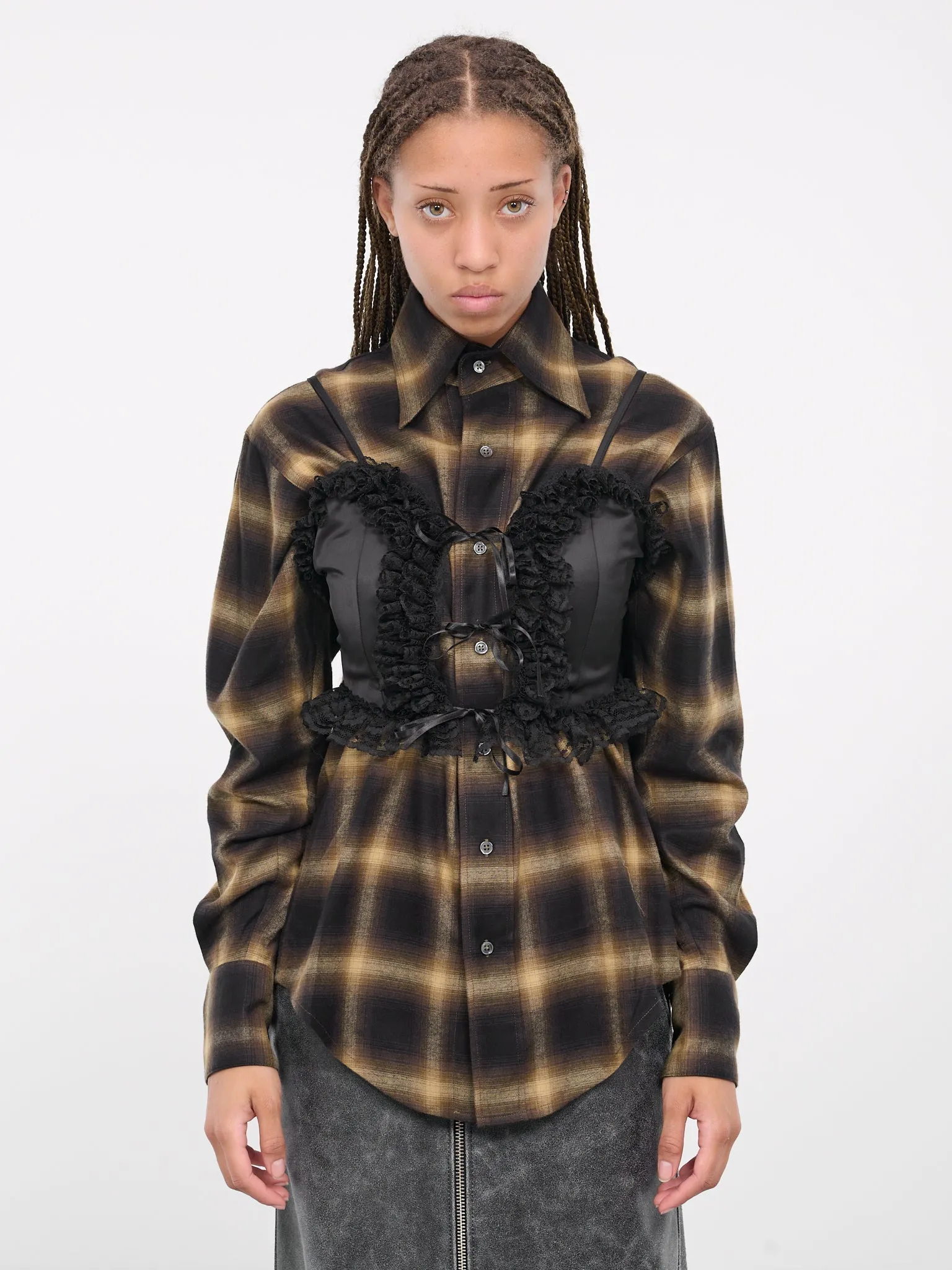 Lingerie Button Down (B007-CHECK)