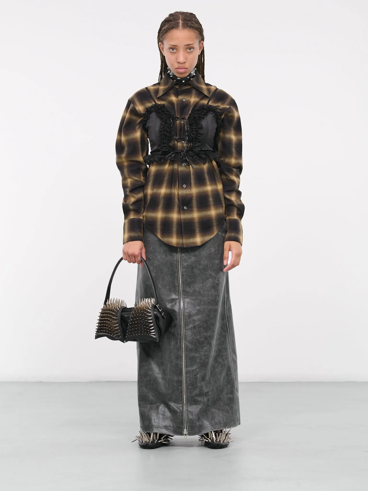 Lingerie Button Down (B007-CHECK)