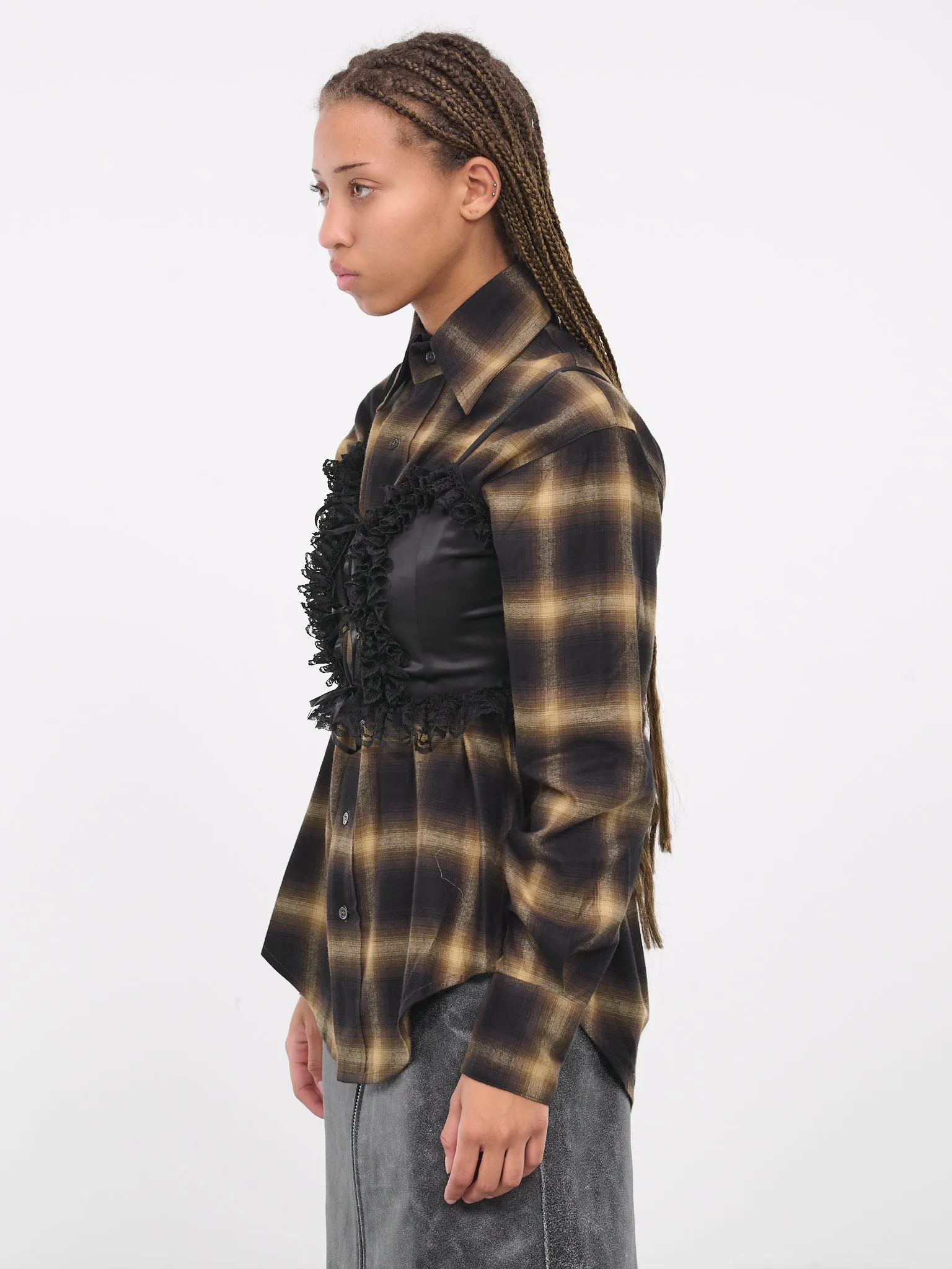 Lingerie Button Down (B007-CHECK)