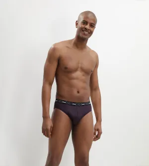 Lot de 3 slip homme en coton avec imprimé pois Noir Dim Coton Print