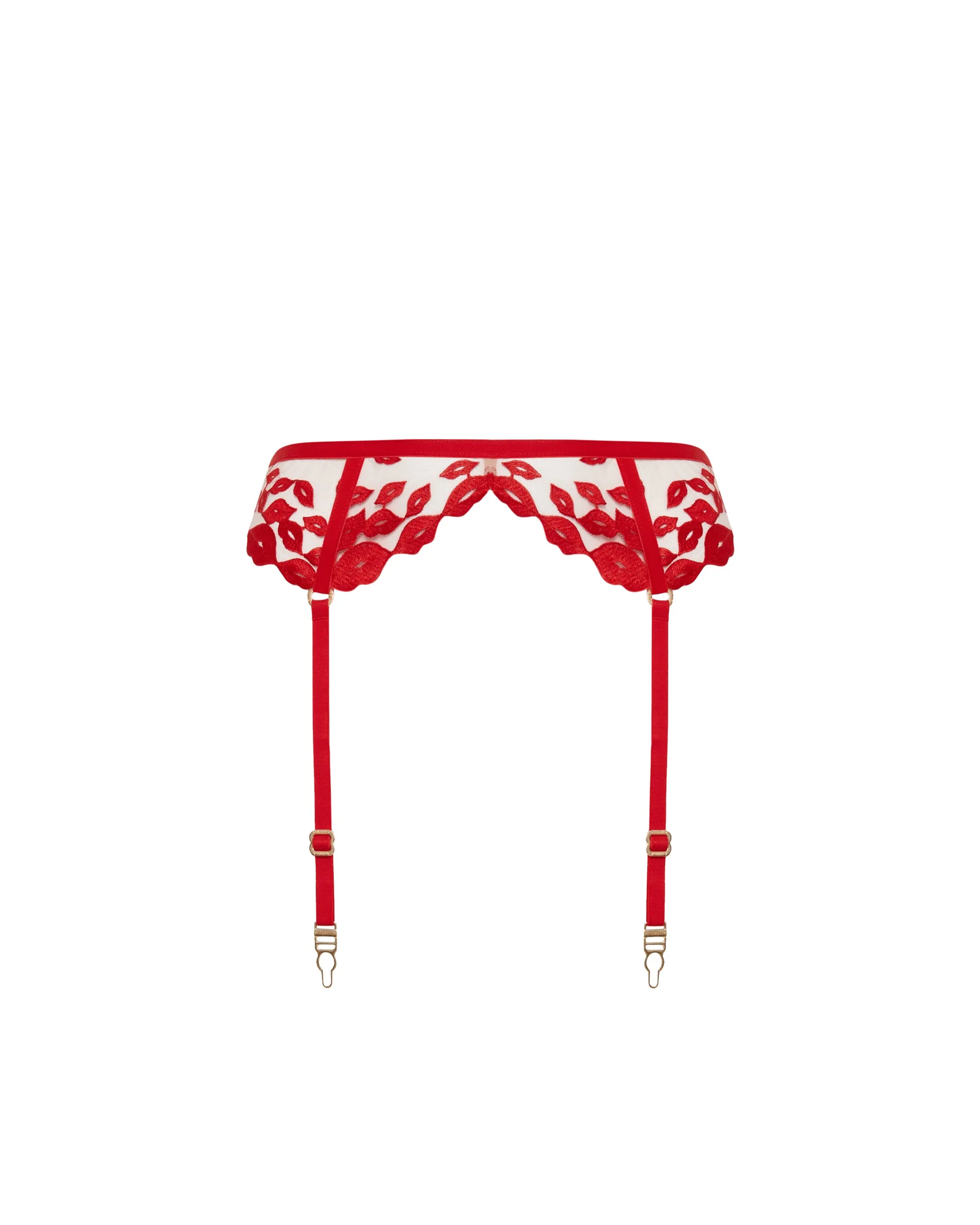 Marian Suspender Red/Sheer