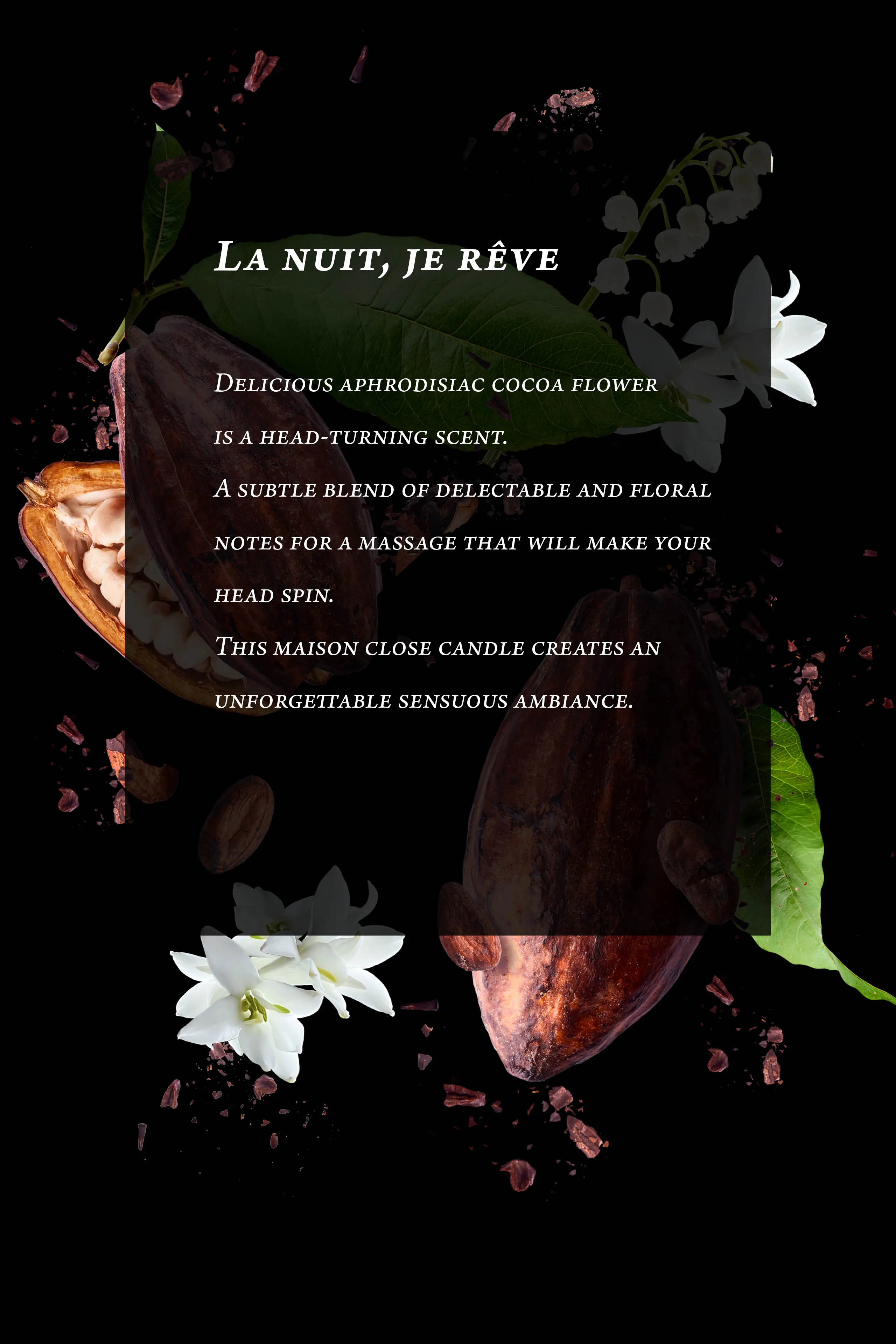 Massage Candle - Cocoa blossom - La nuit. je rêve