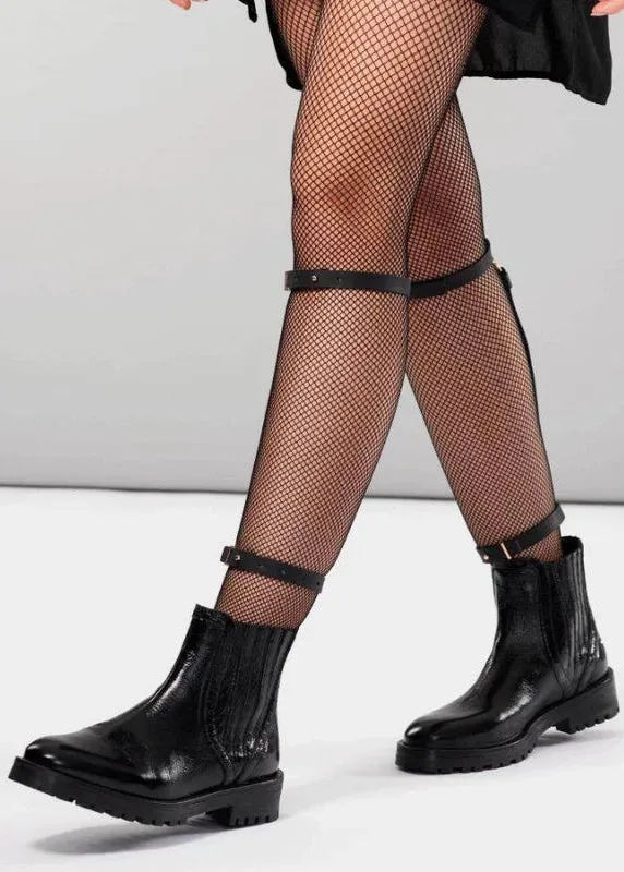Maze Back Leg Garter (Black)
