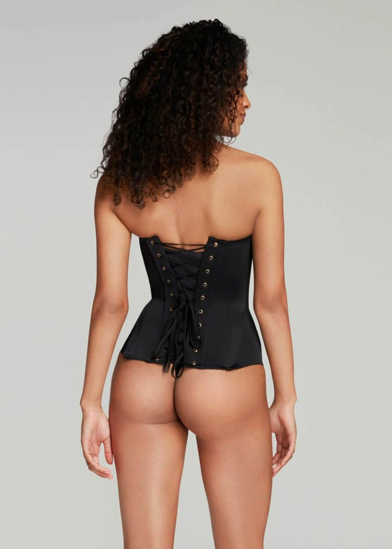 Mercy Satin Corset (Black)