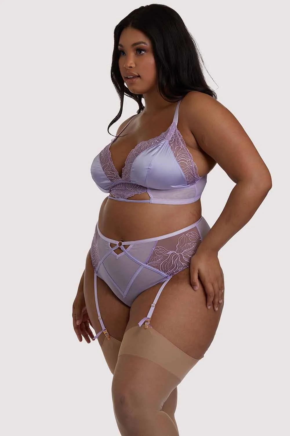 Mila Lilac Lace Triangle Bra