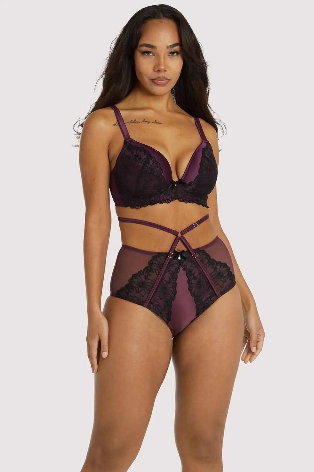 Muriel Purple Plunge Bra